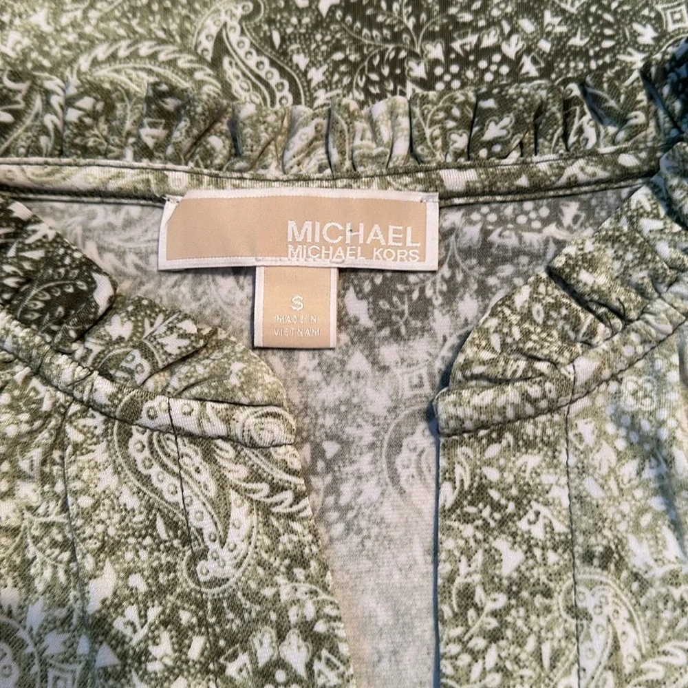 Michael by Michael Kors size small green and white dress.